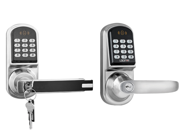 Digital door lock with handle