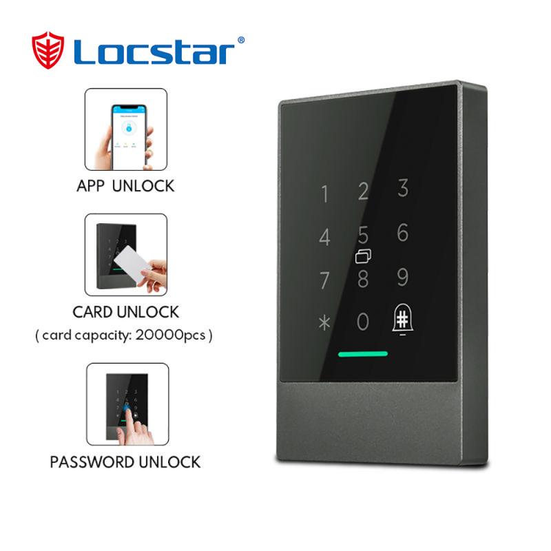 Locstar الإصدار الجديد مقاوم للماء واي فاي نظام التحكم في الوصول بدون مفتاح الإلكترونية الرقمية قفل ذكي TTlock قارئ بطاقات مع جرس الباب