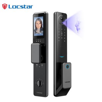 Wifi Tuya Golden Video 3d Face Recognition Finger Smart Door Lock-لوكستار
